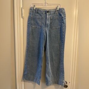 Bagatelle Wide Leg Crop Jean Light Wash Size 31